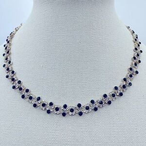 Statement Green Clear Rhinestone Necklace